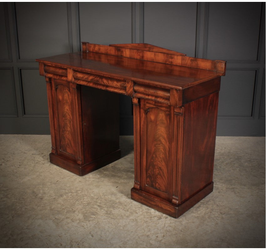 Flame Mahogany Pedestal Sideboard