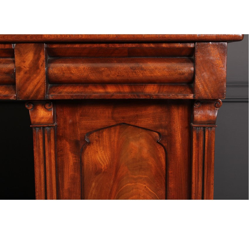 Flame Mahogany Pedestal Sideboard