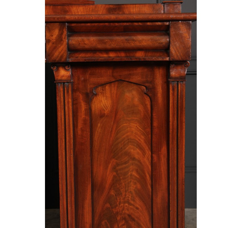 Flame Mahogany Pedestal Sideboard