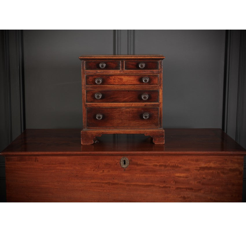 Georgian Mahogany Miniature Apprentice Chest