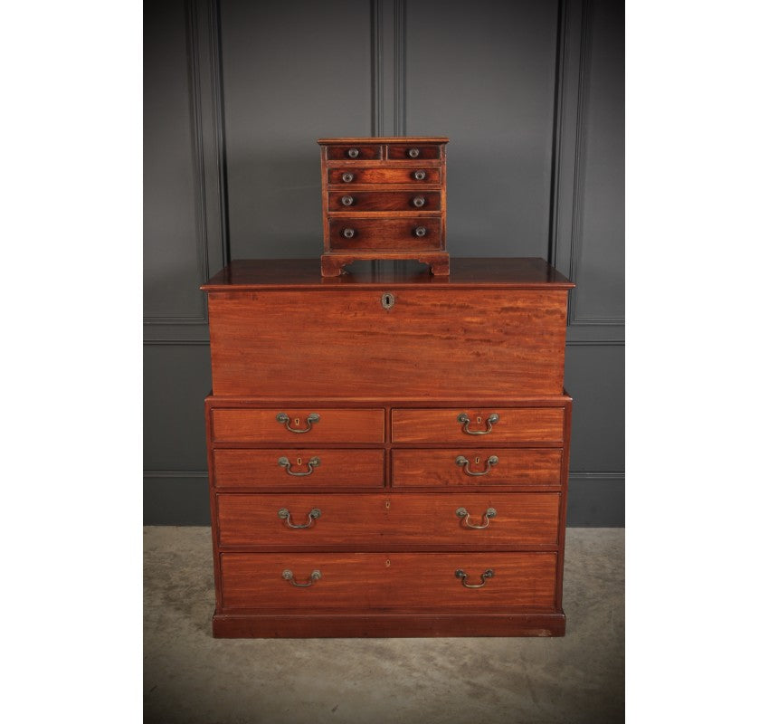 Georgian Mahogany Miniature Apprentice Chest
