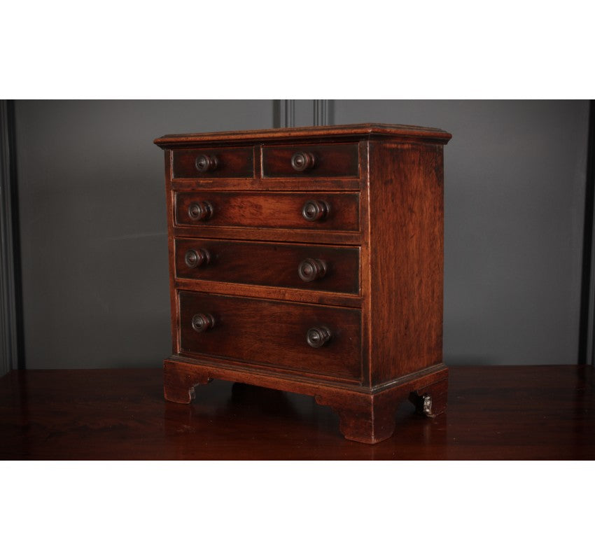 Georgian Mahogany Miniature Apprentice Chest