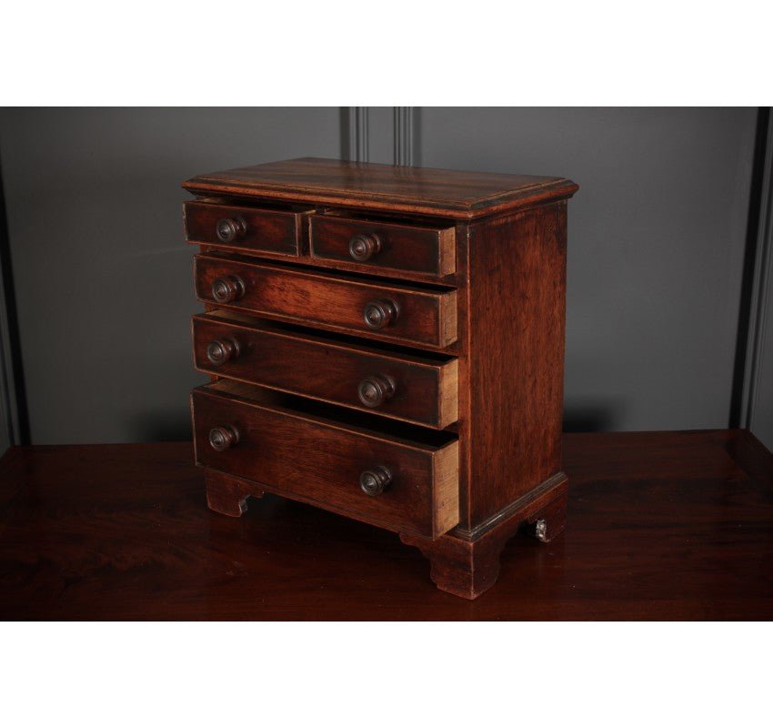 Georgian Mahogany Miniature Apprentice Chest