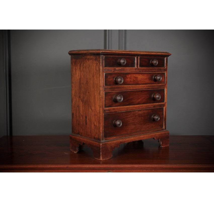 Georgian Mahogany Miniature Apprentice Chest