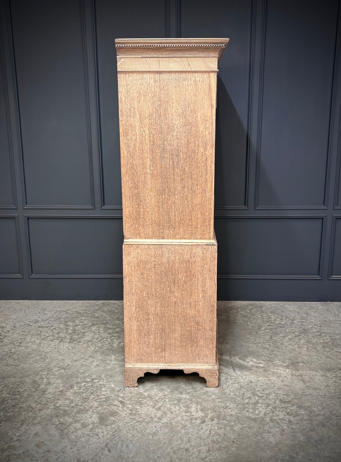 18th Century Bleached Oak Chest on Chest