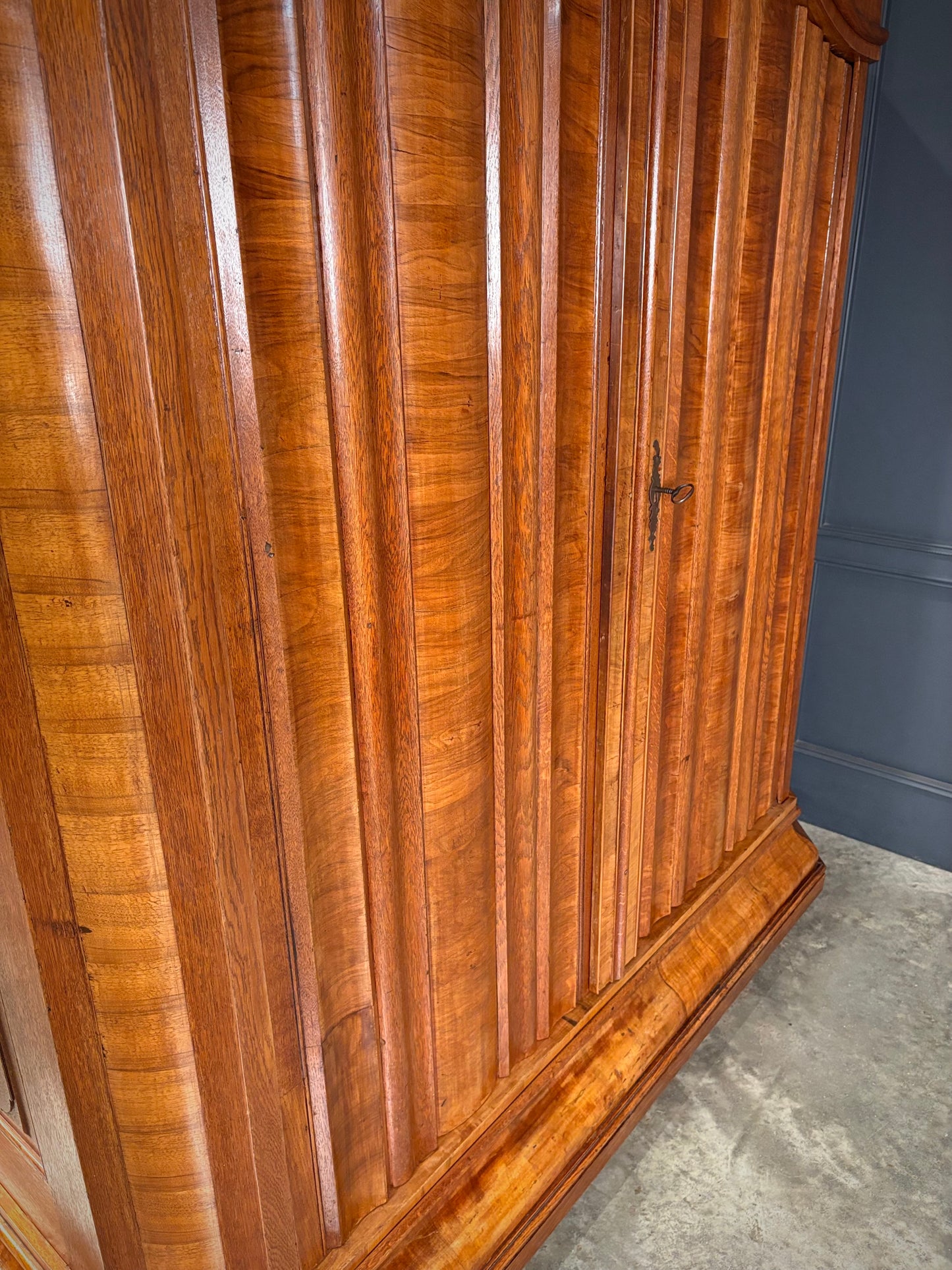 Large Continental Oak & Walnut Armoire