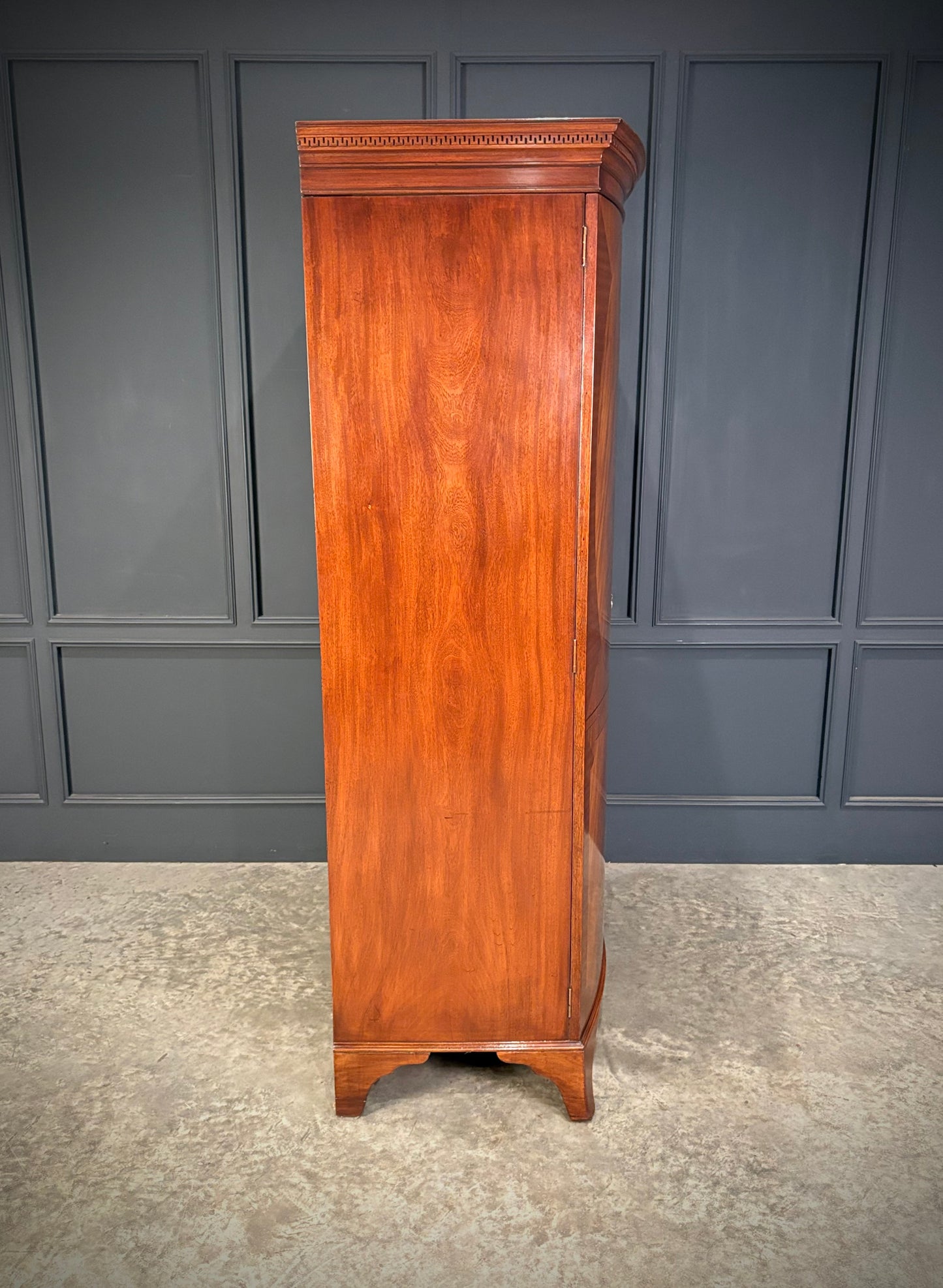 Mahogany Bow Front Wardrobe
