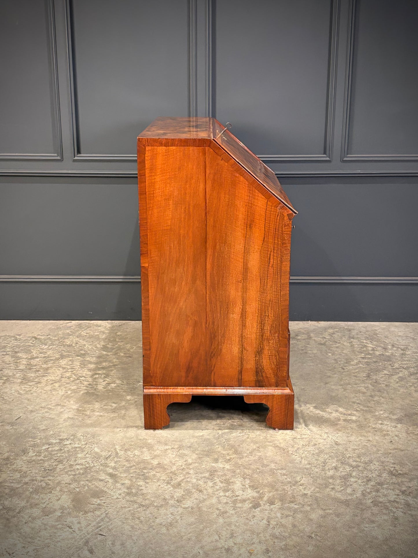 Queen Anne Figured Walnut Bureau