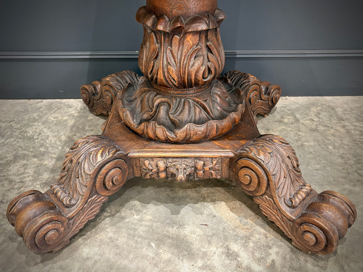 Large Carved Oak Centre Table