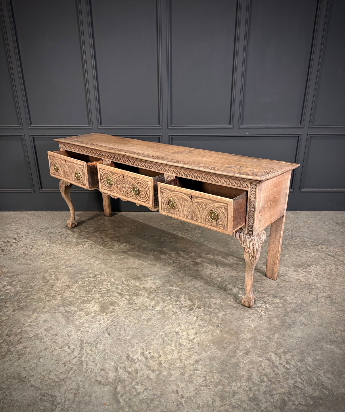 18th Century Carved Oak Dresser