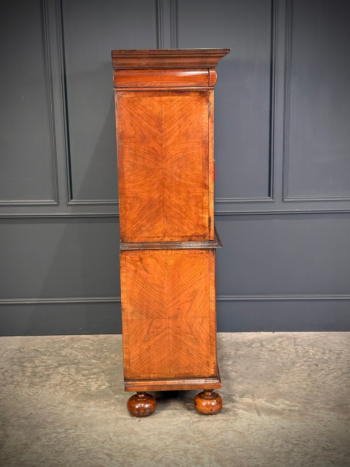 William & Mary Walnut Cabinet on Stand