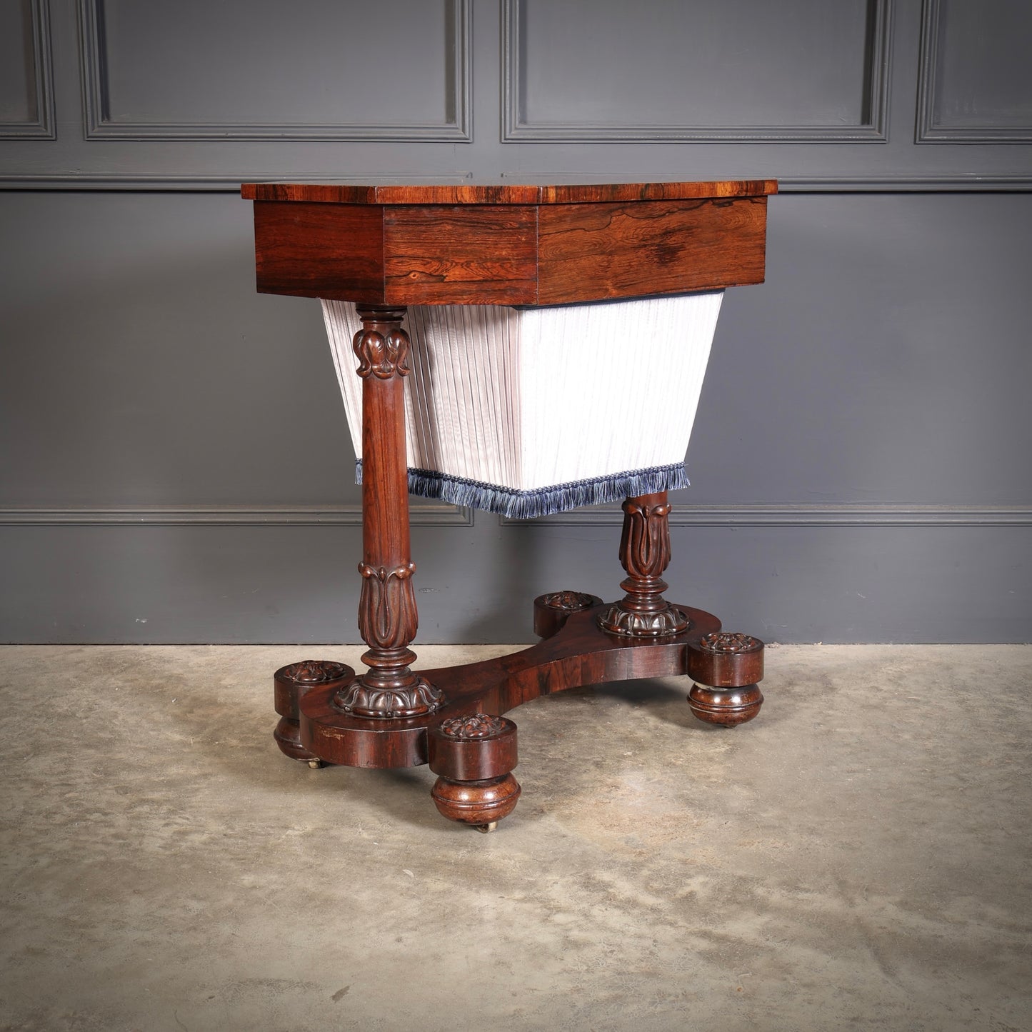 William IV Rosewood Sewing Table