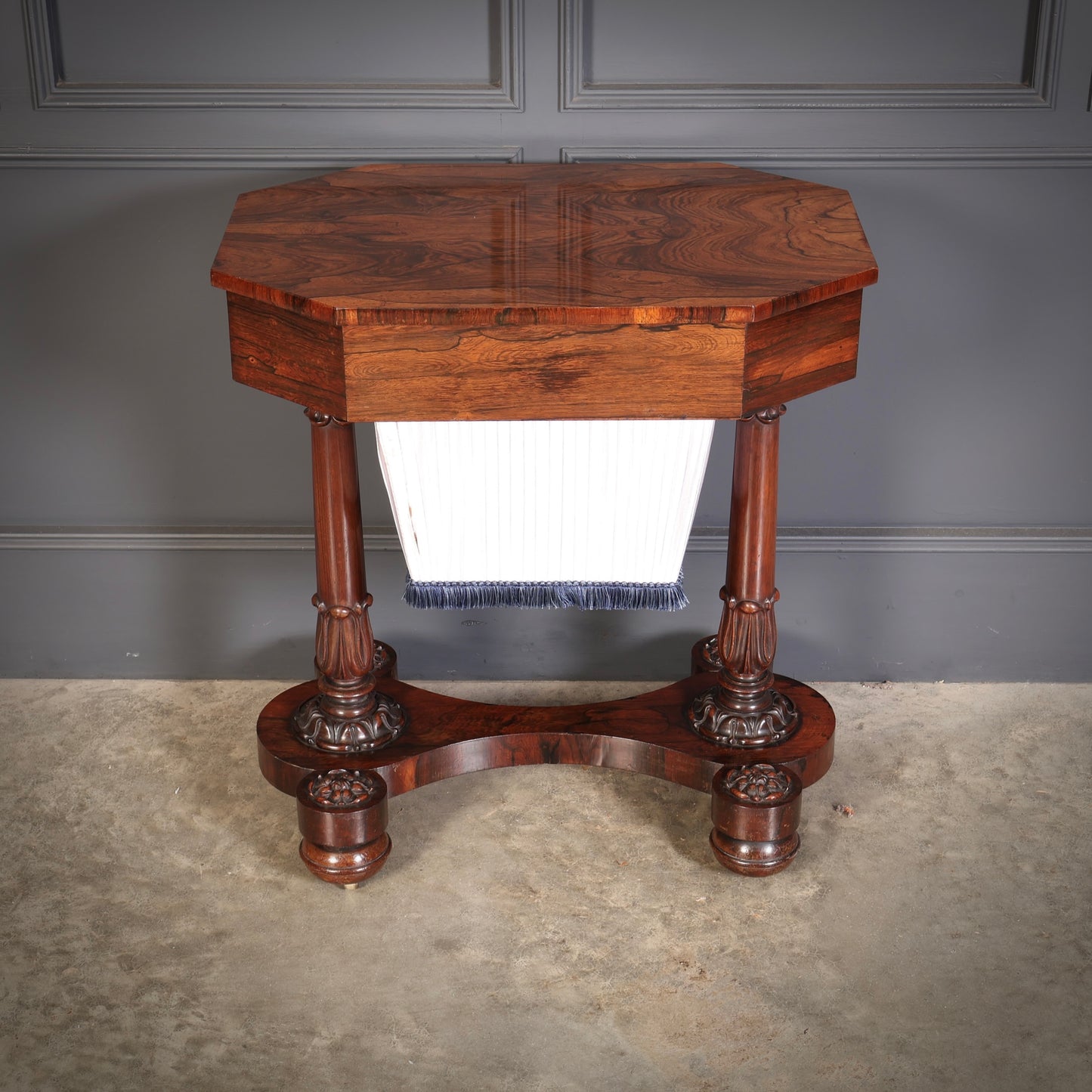 William IV Rosewood Sewing Table