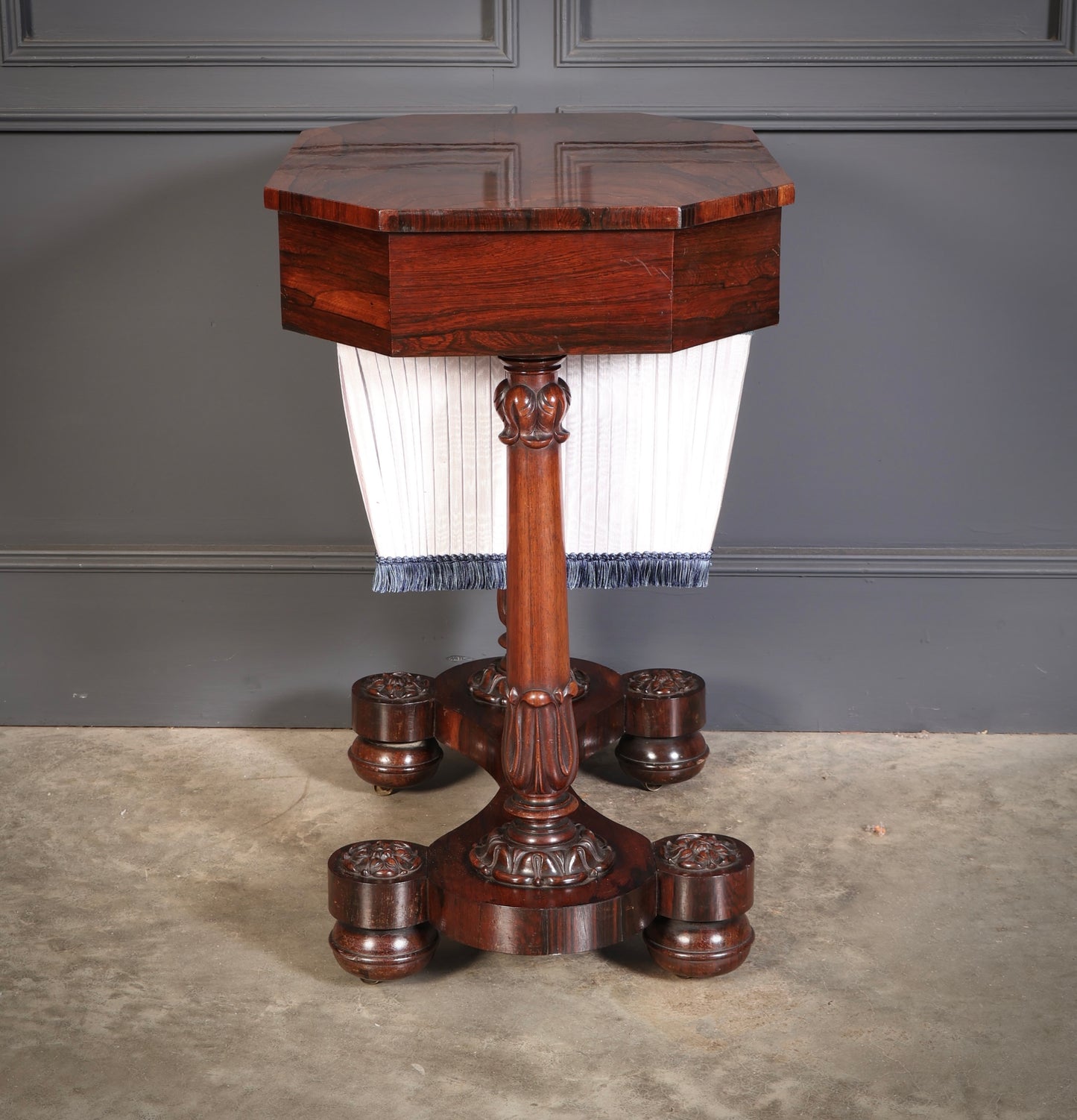 William IV Rosewood Sewing Table