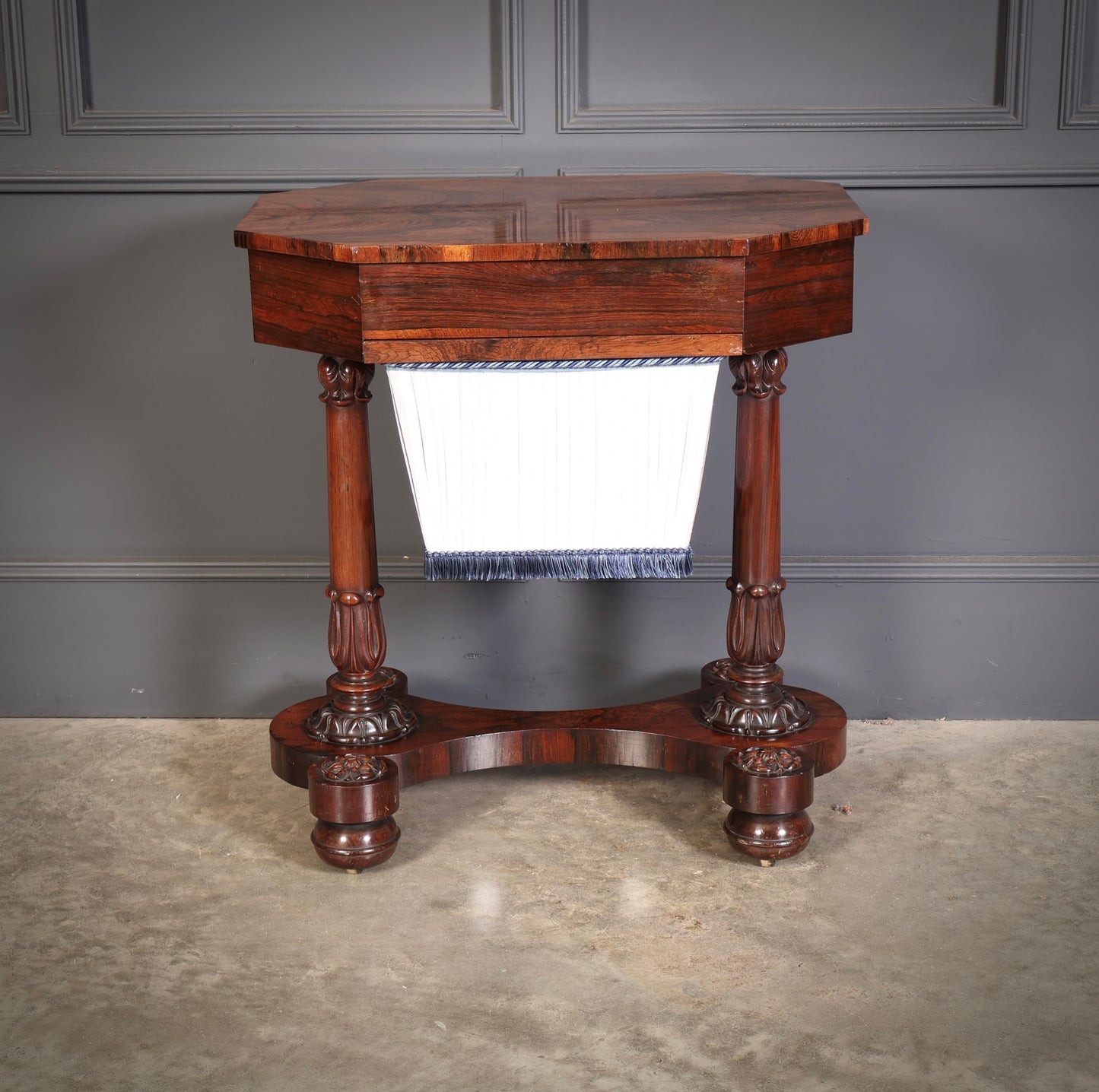 William IV Rosewood Sewing Table