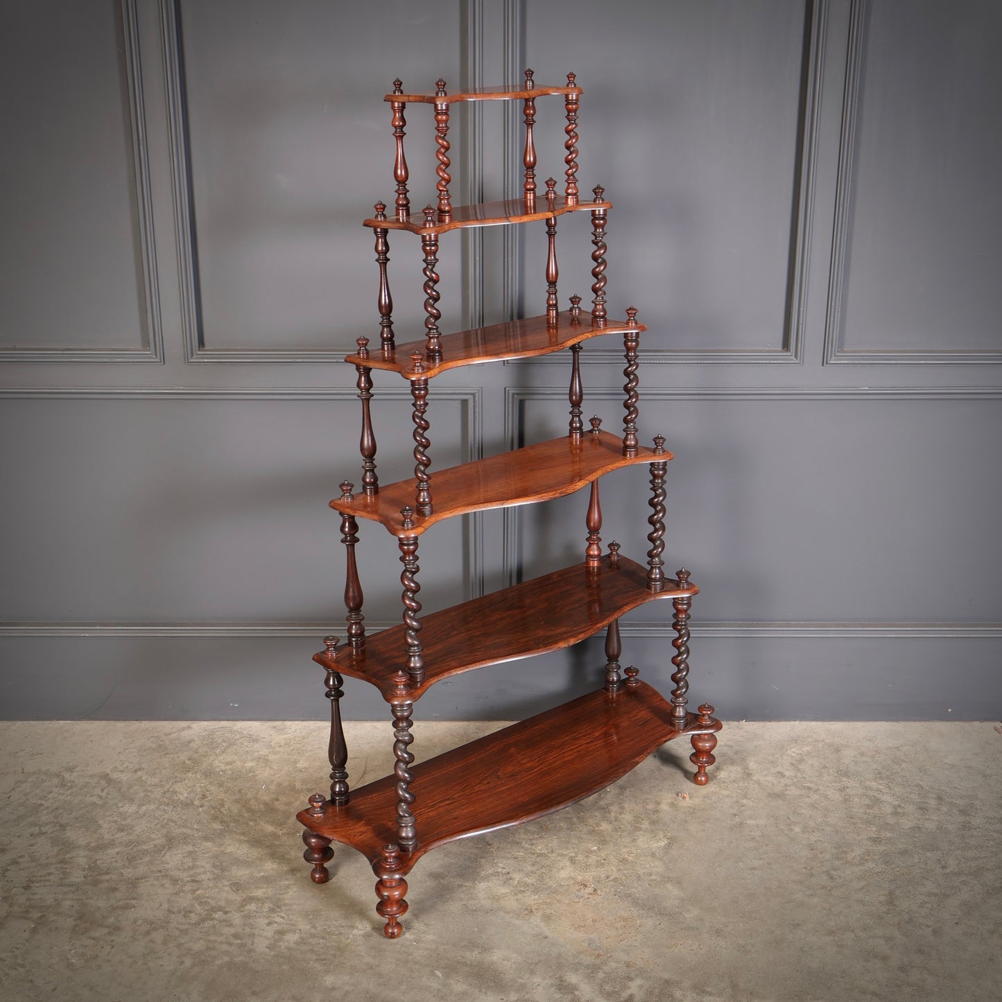 Victorian Rosewood Six Tier Whatnot Stand