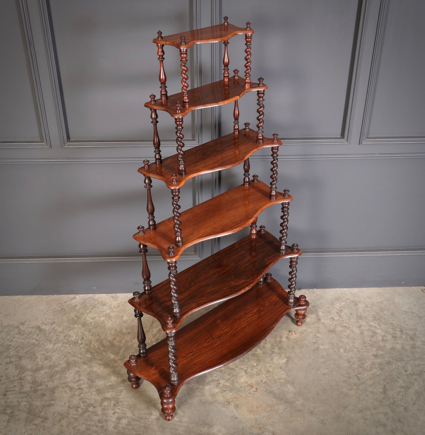 Victorian Rosewood Six Tier Whatnot Stand