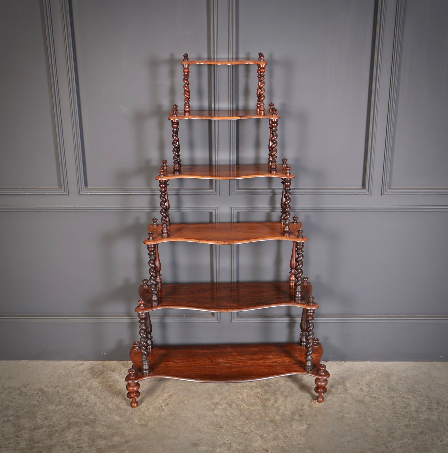 Victorian Rosewood Six Tier Whatnot Stand