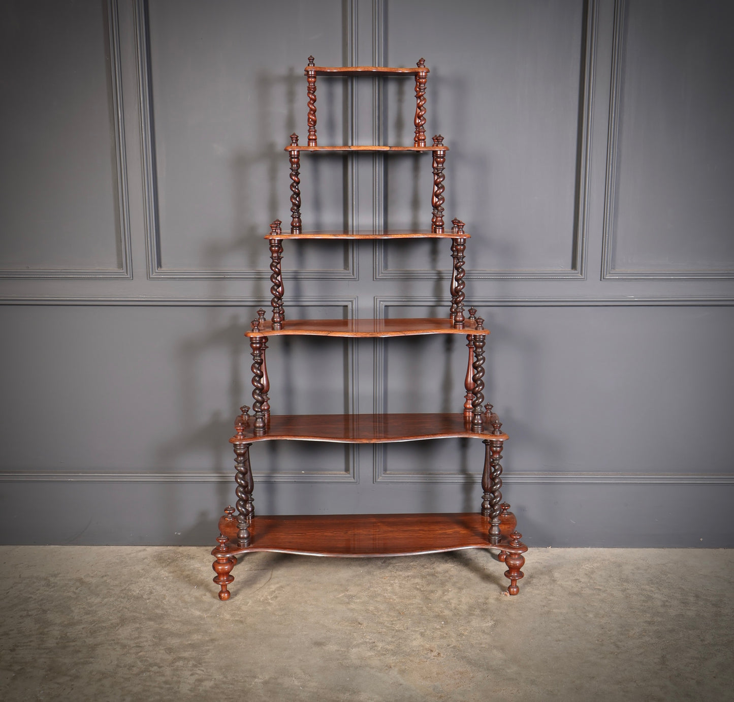 Victorian Rosewood Six Tier Whatnot Stand