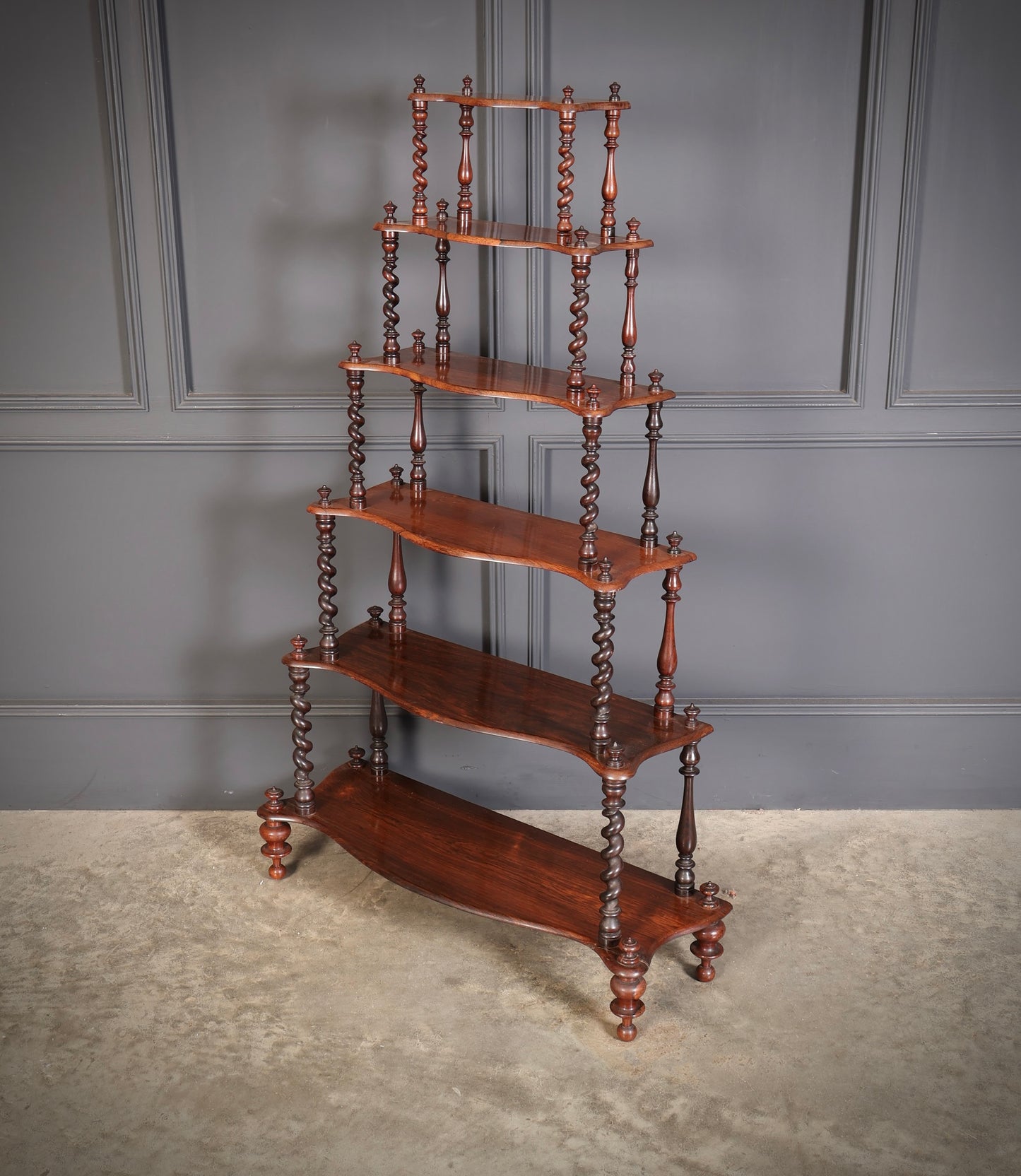 Victorian Rosewood Six Tier Whatnot Stand