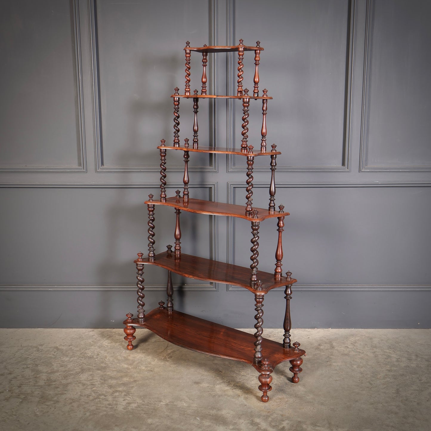 Victorian Rosewood Six Tier Whatnot Stand