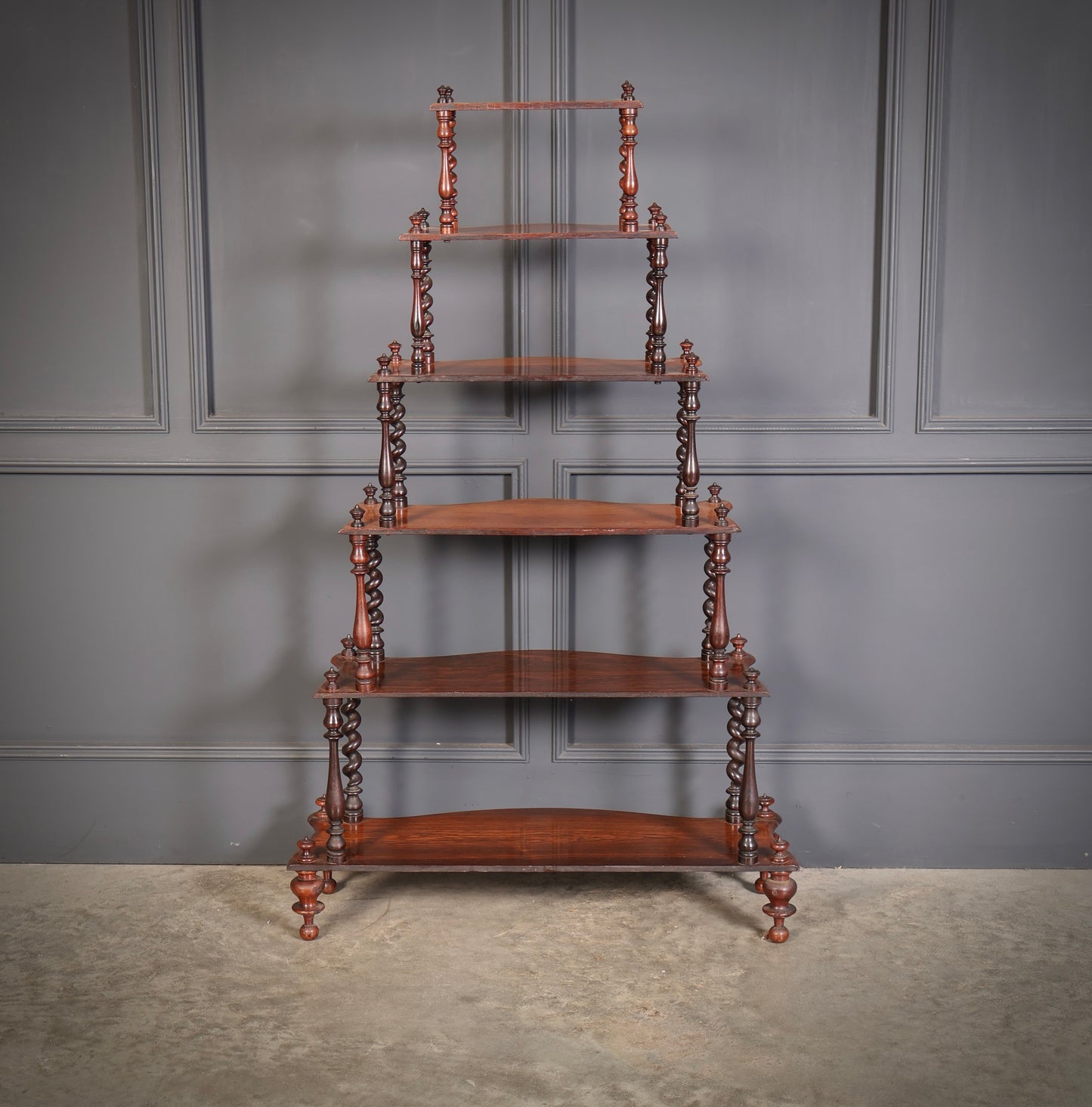 Victorian Rosewood Six Tier Whatnot Stand
