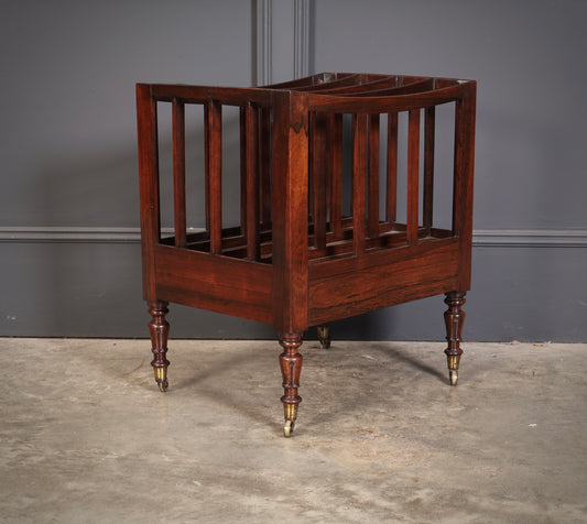 William IV Rosewood Canterbury Magazine Rack