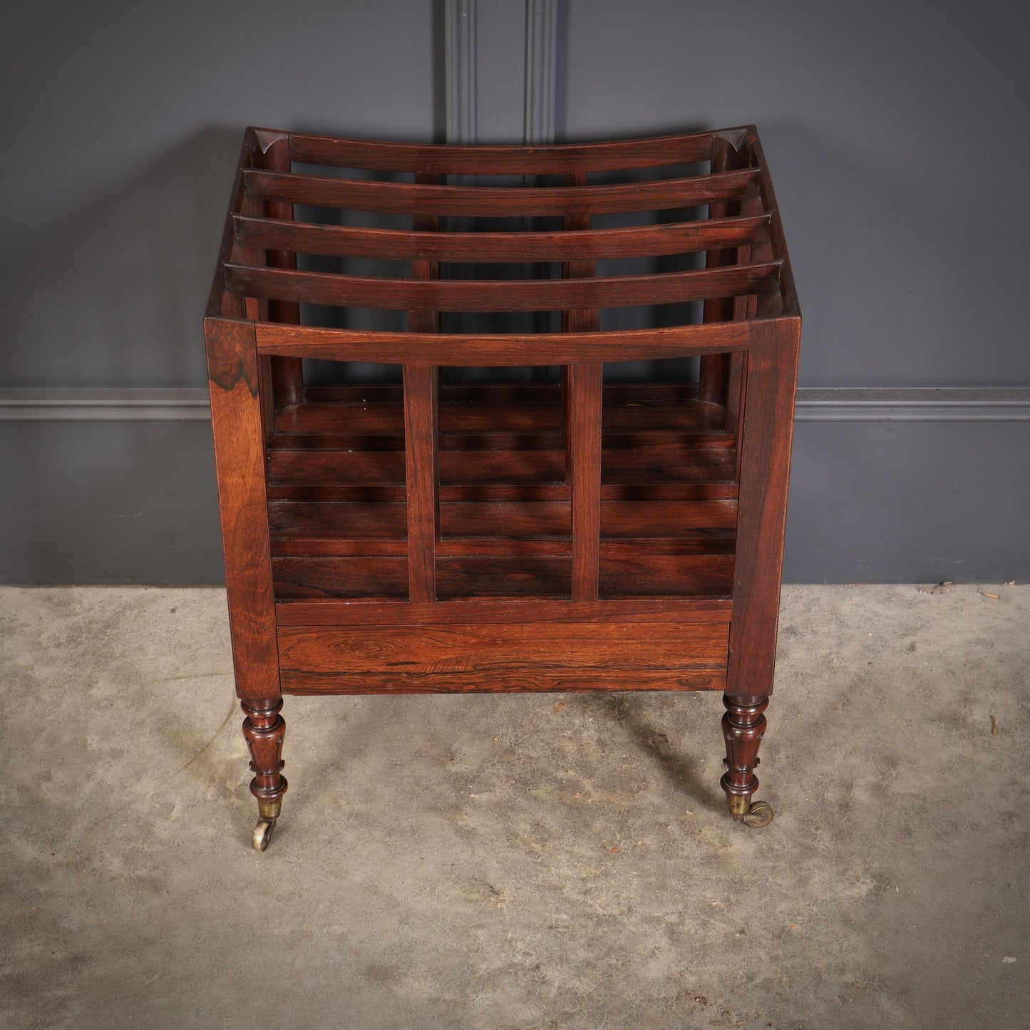 William IV Rosewood Canterbury Magazine Rack
