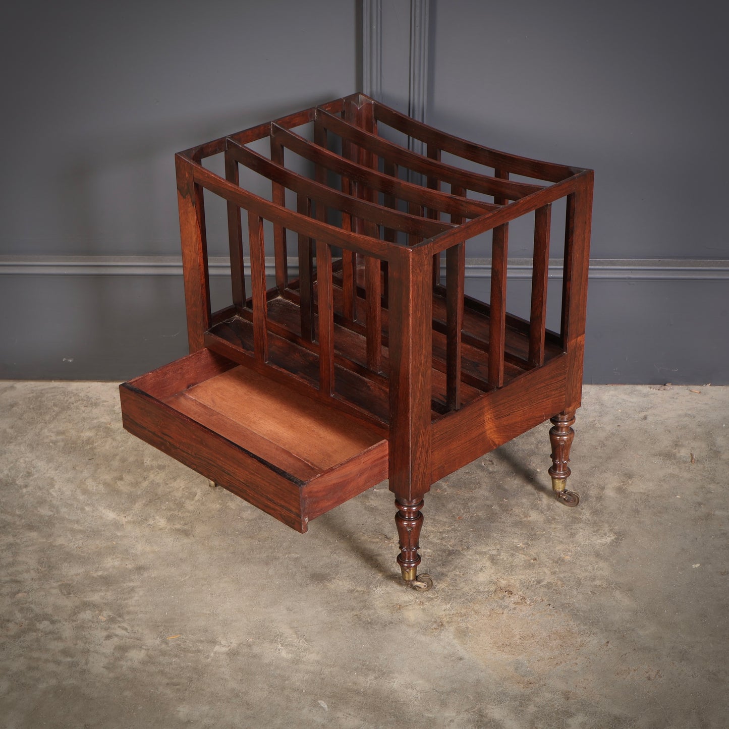 William IV Rosewood Canterbury Magazine Rack