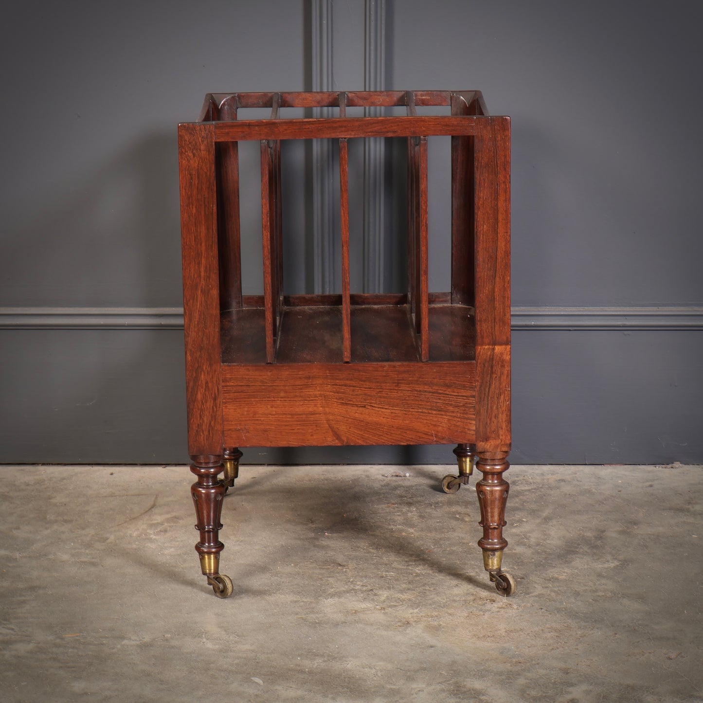 William IV Rosewood Canterbury Magazine Rack