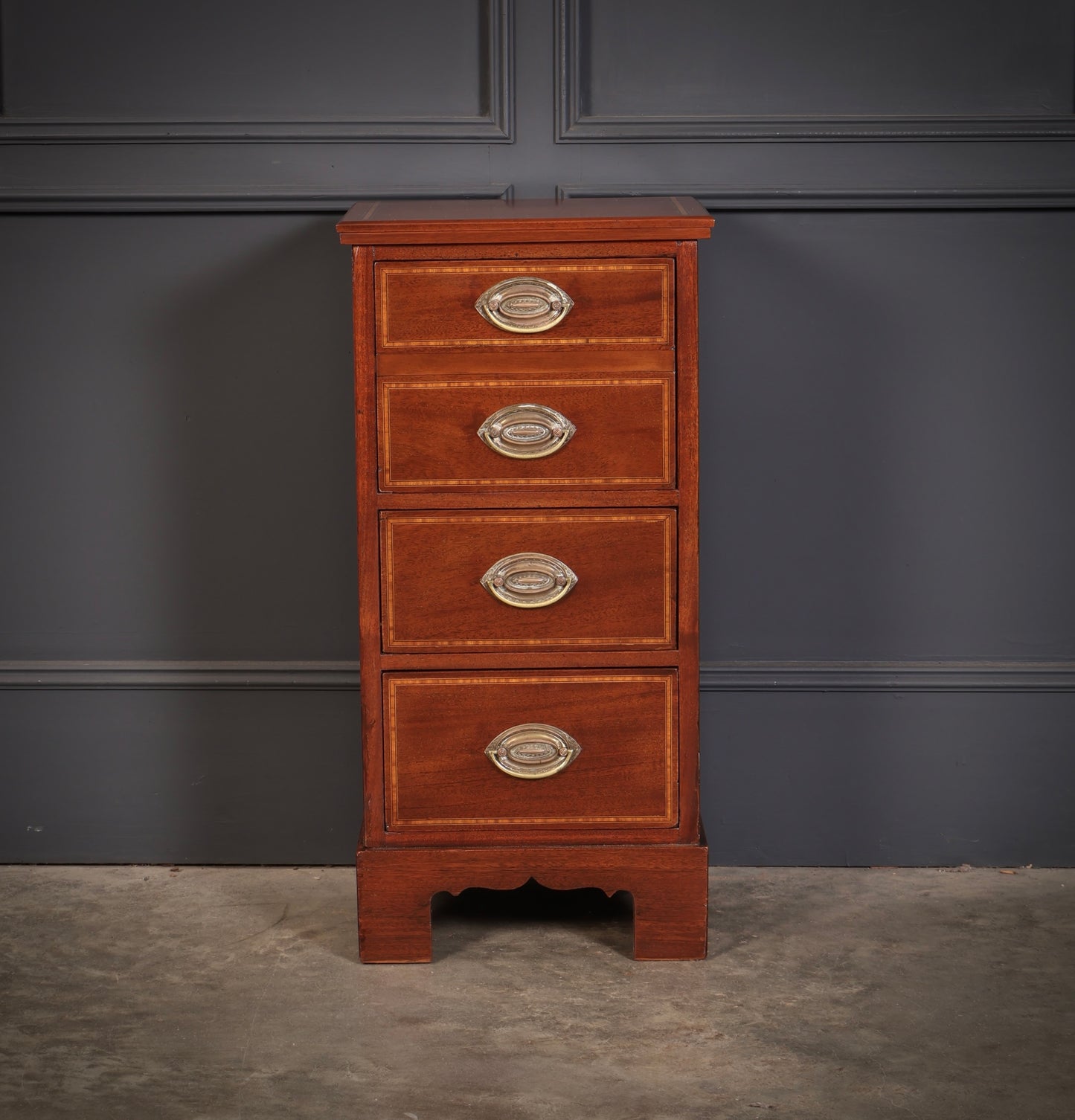 Pair of Inlaid Mahogany Bedside Chests