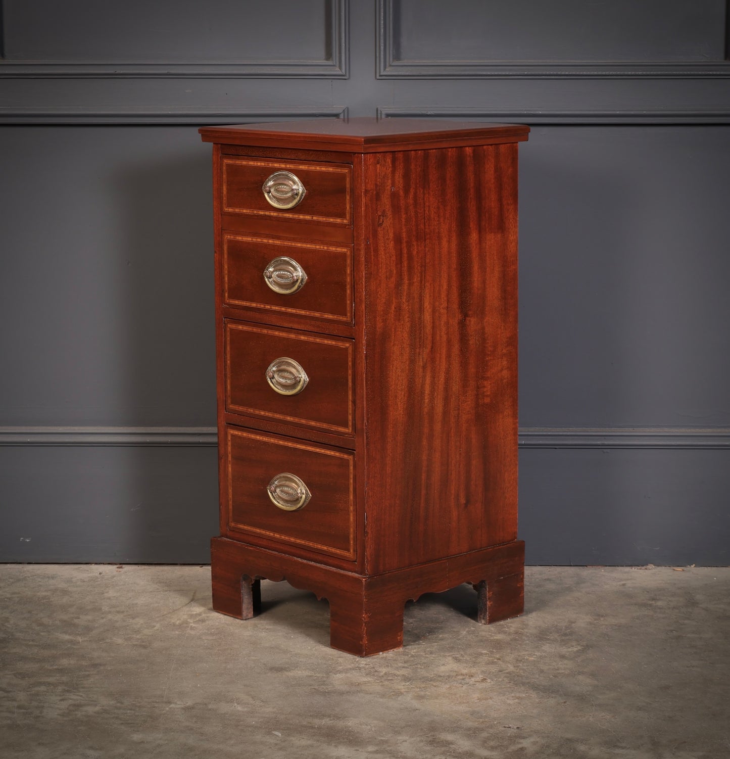 Pair of Inlaid Mahogany Bedside Chests