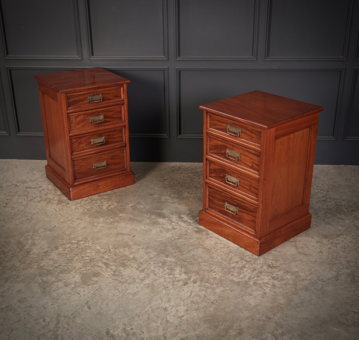 Large Pair of Victorian Mahogany Bedside Chests