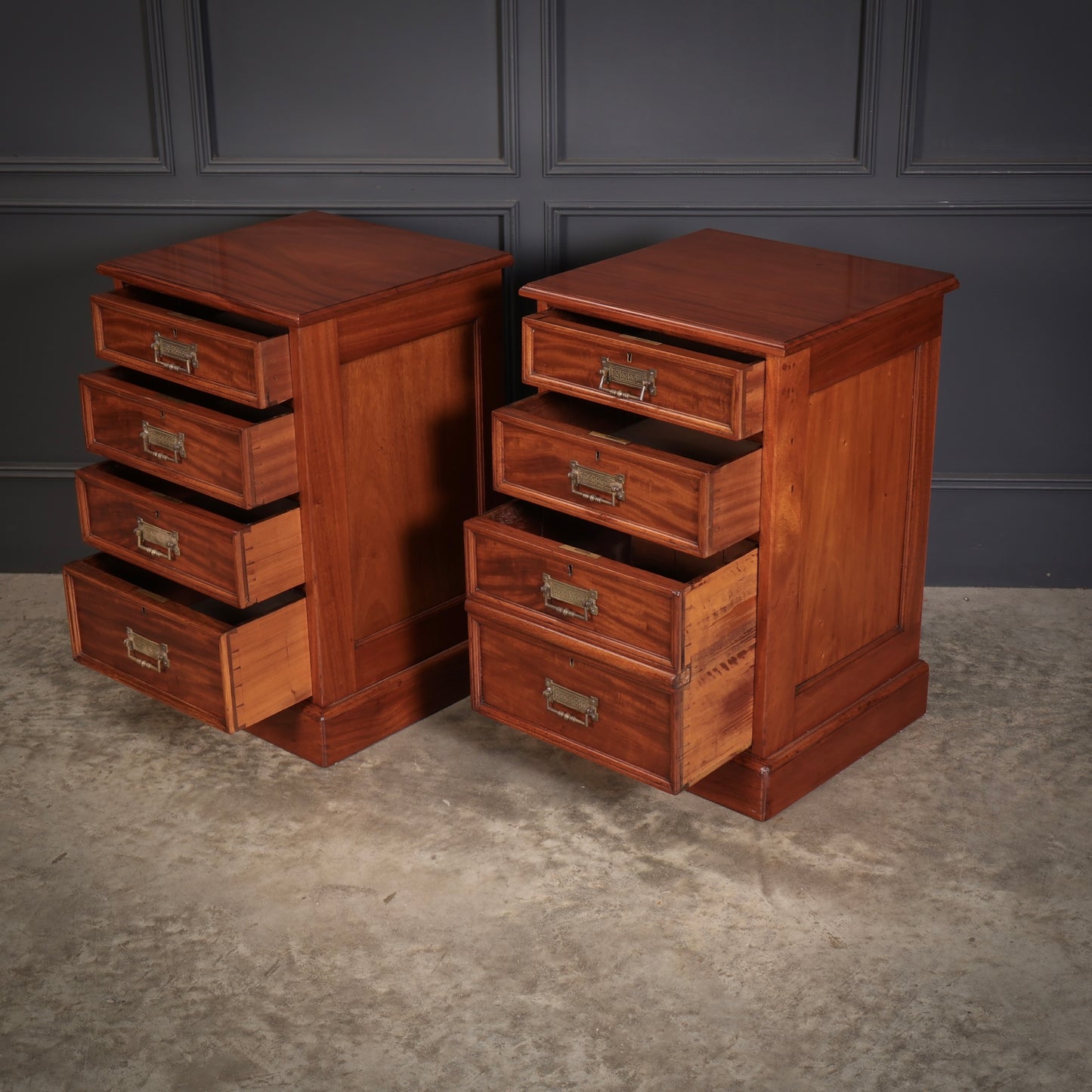 Large Pair of Victorian Mahogany Bedside Chests