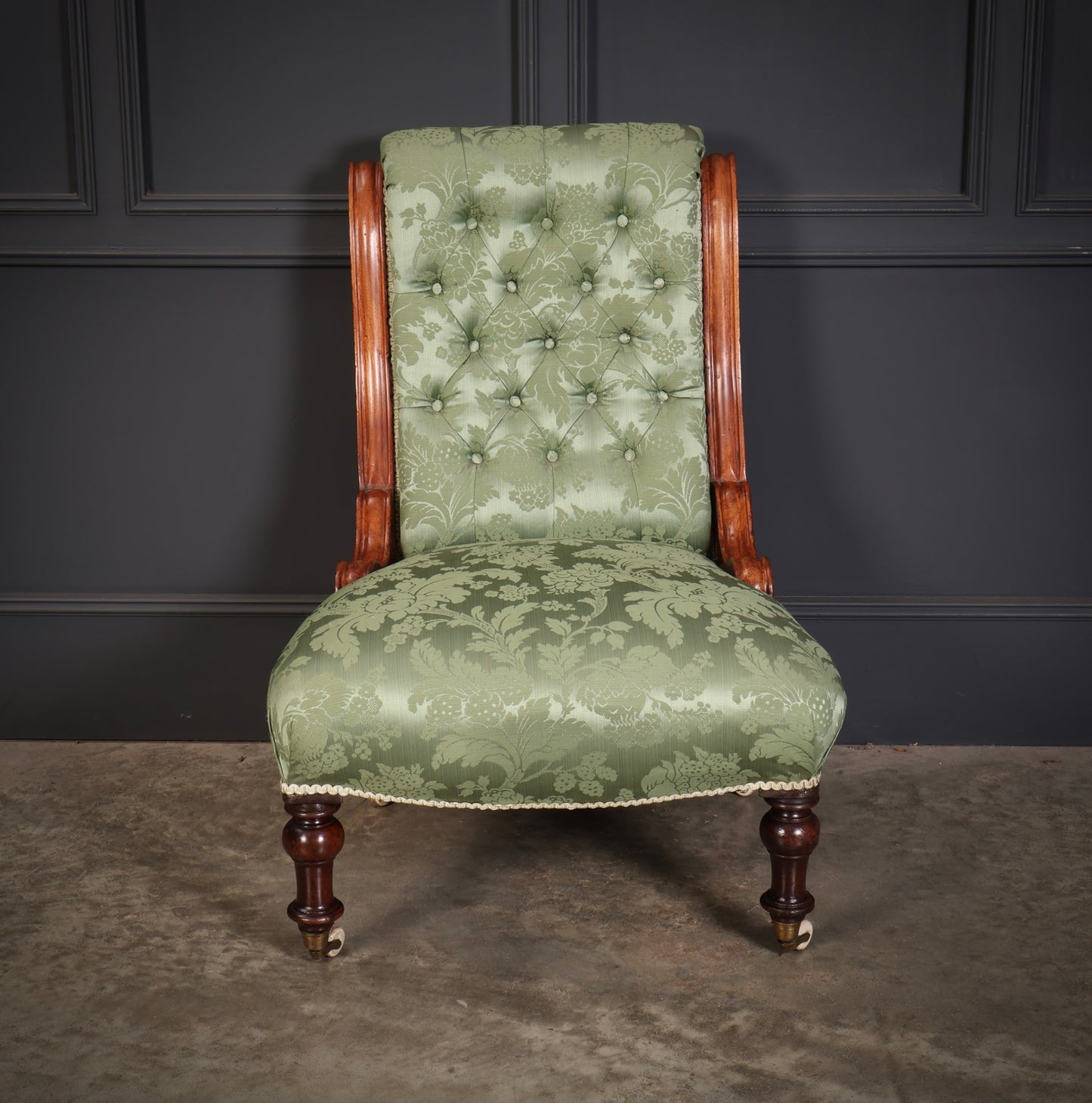 Victorian Walnut Slipper Chair