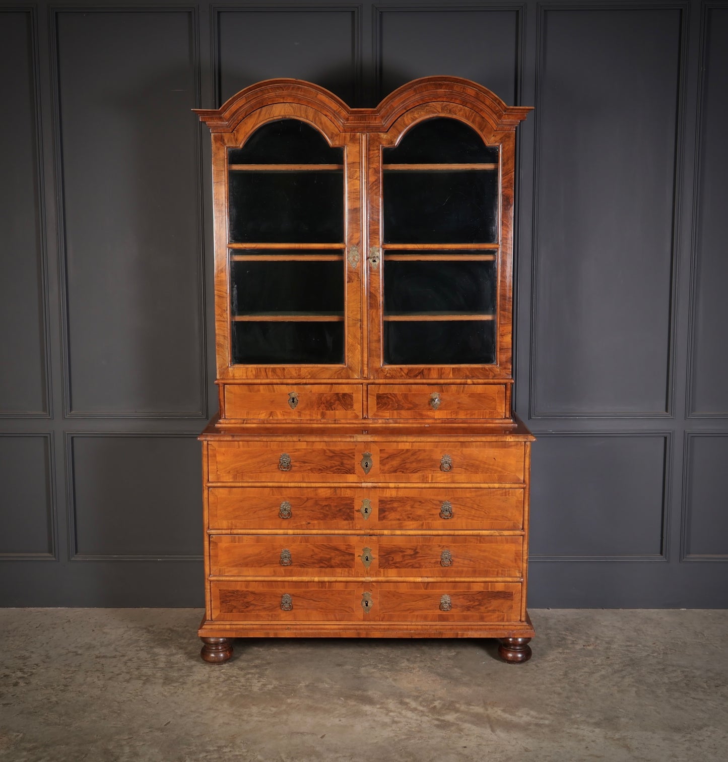 18th Century Walnut Glazed Bookcase