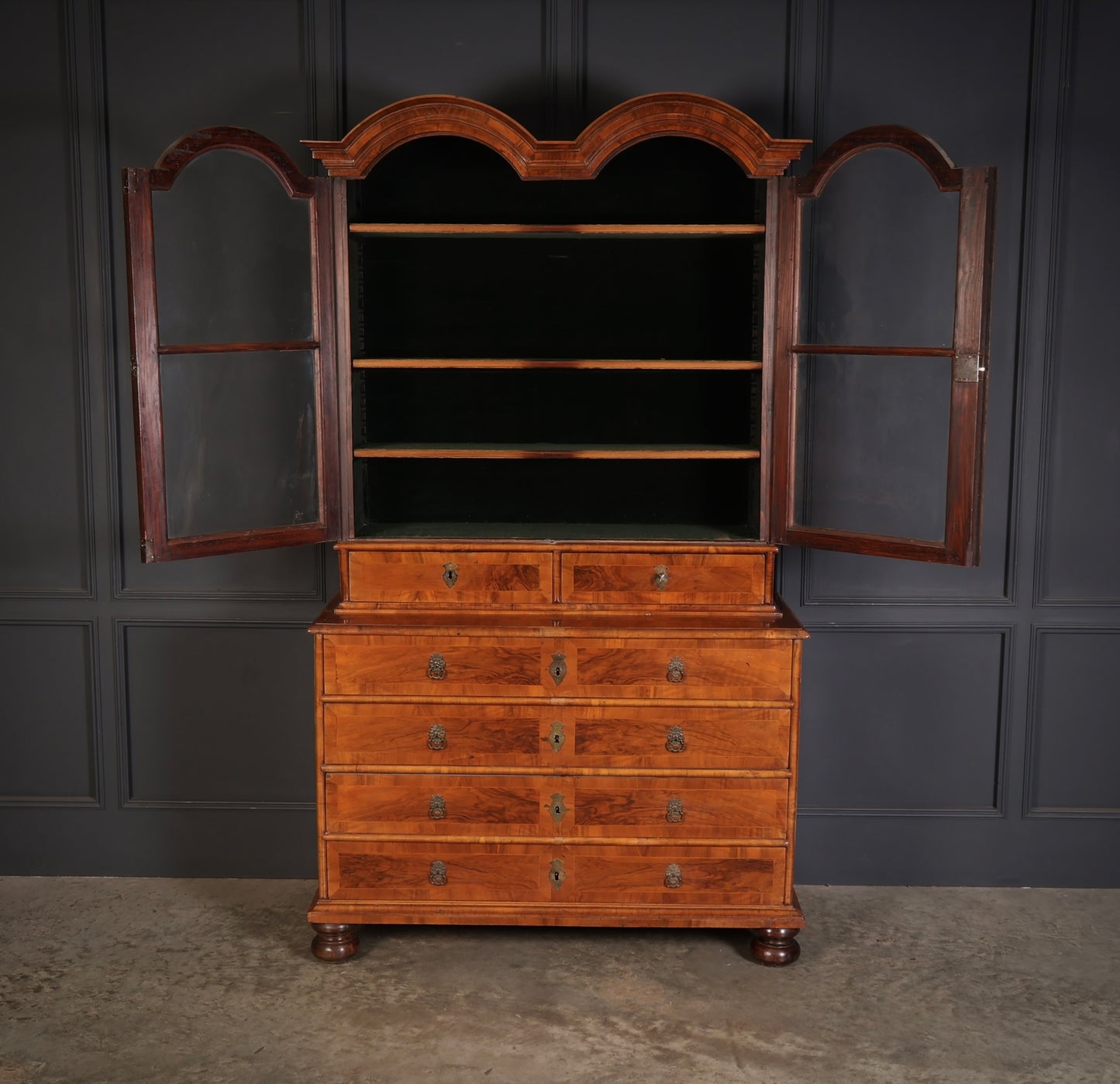 18th Century Walnut Glazed Bookcase