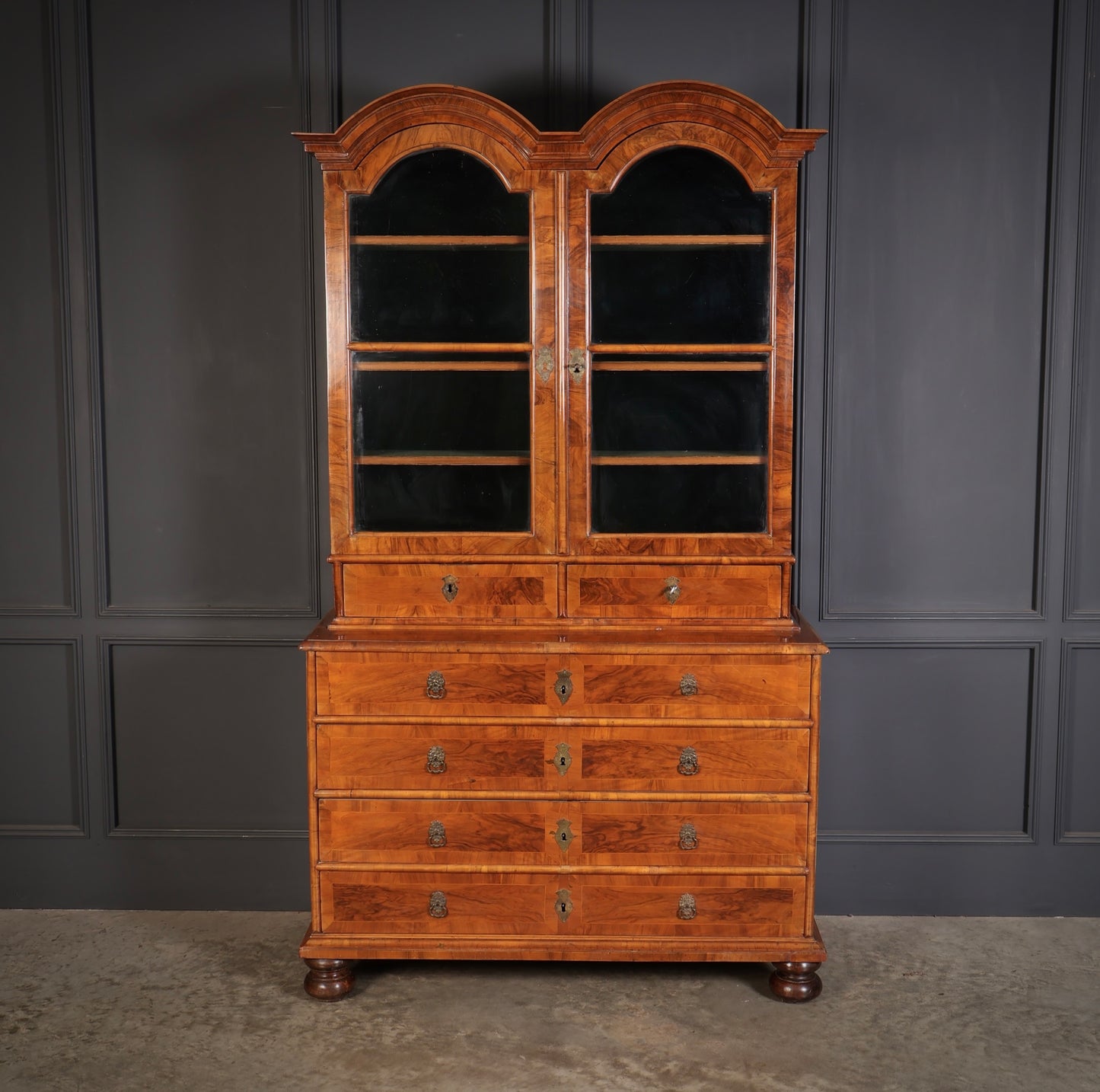 18th Century Walnut Glazed Bookcase