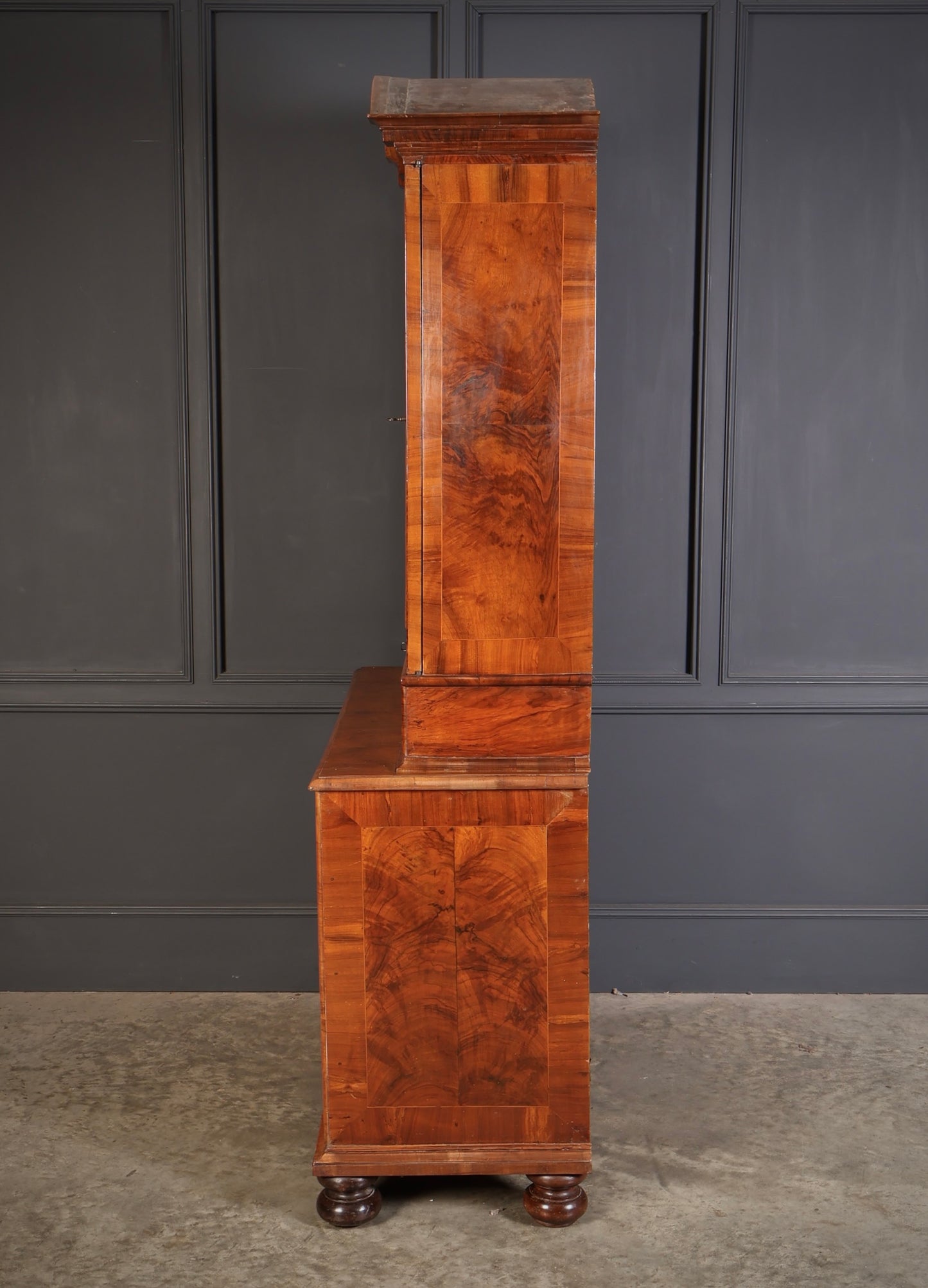 18th Century Walnut Glazed Bookcase