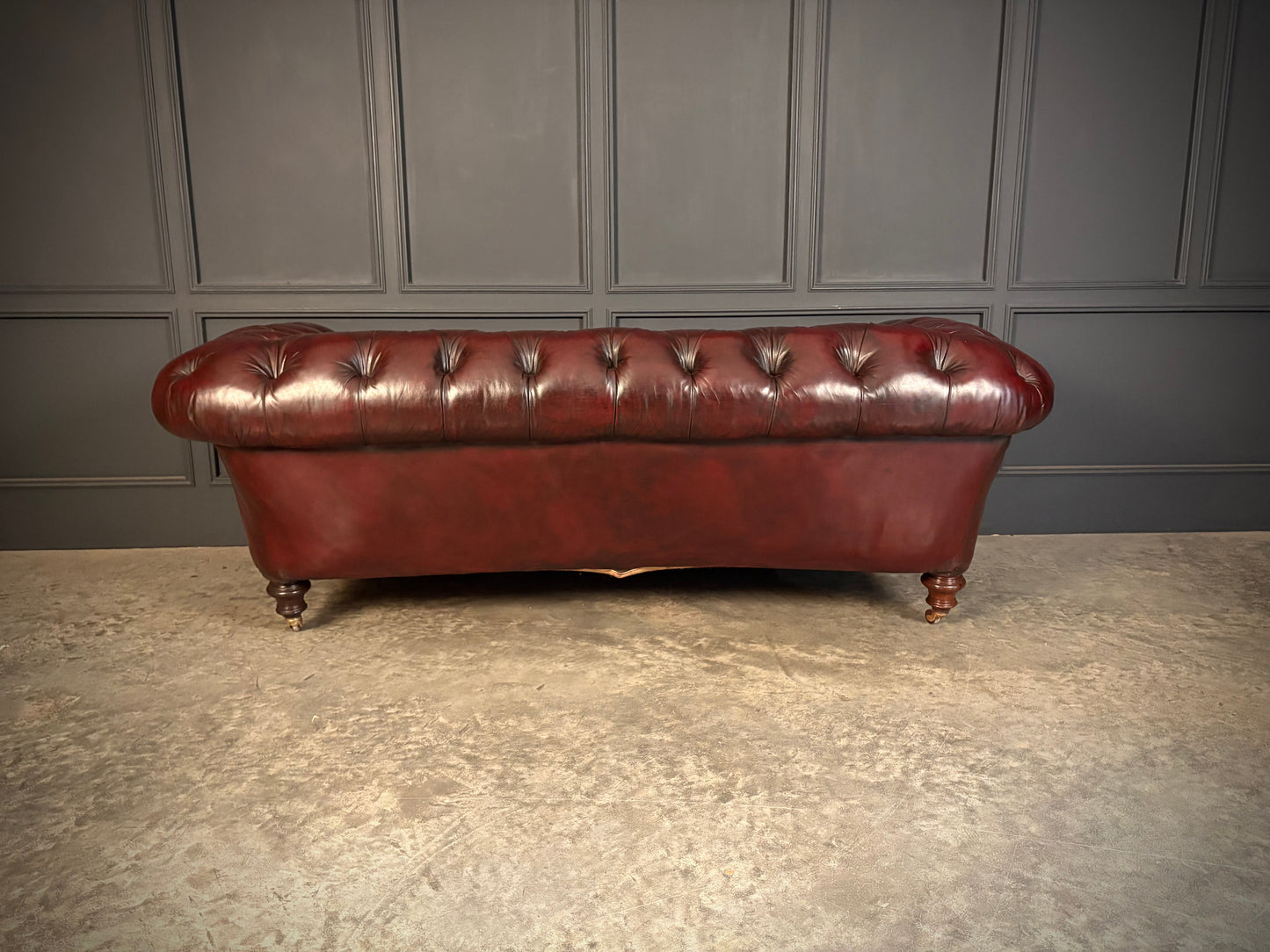Victorian Buttoned Leather Chesterfield Sofa
