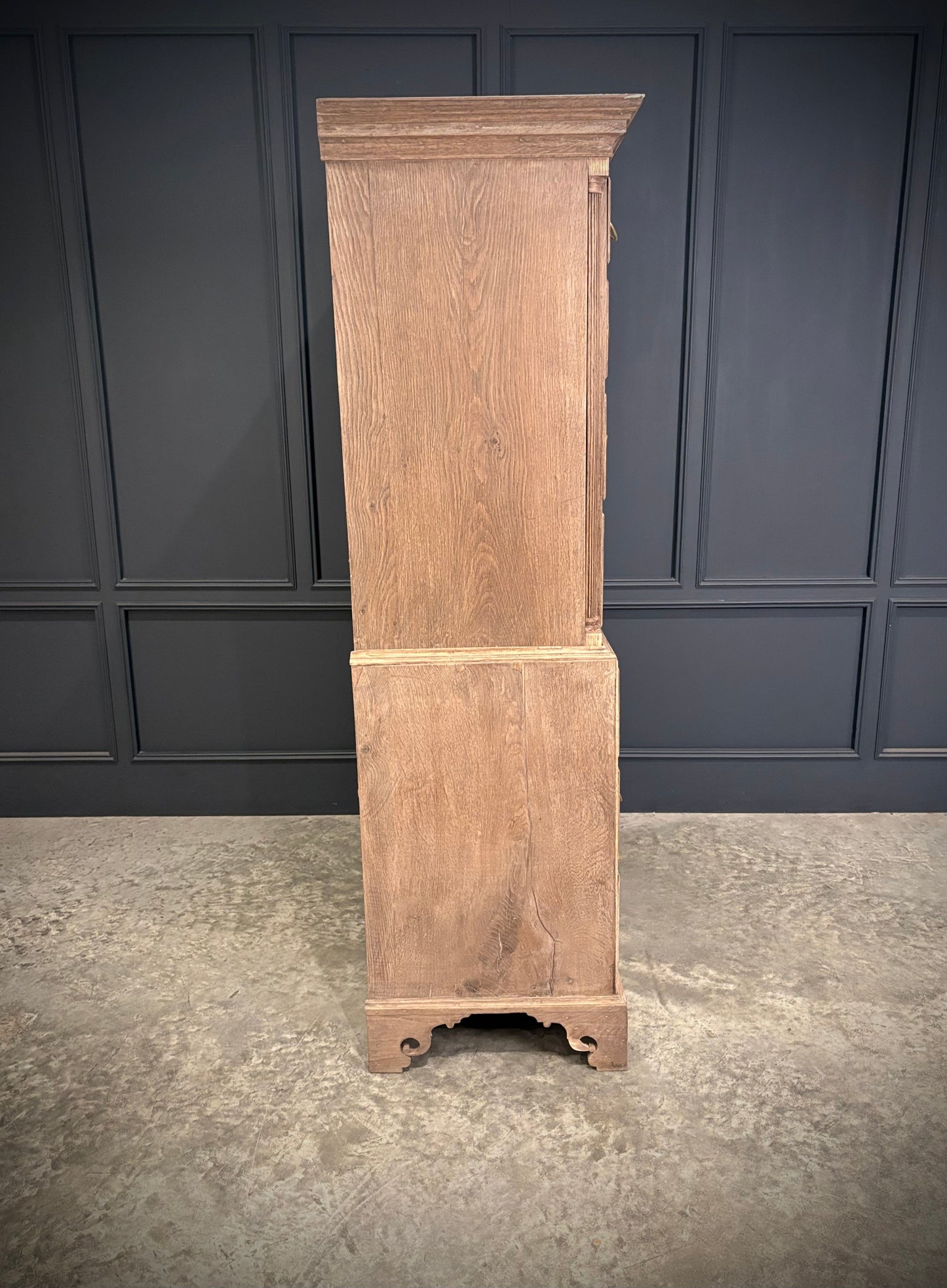 Georgian Bleached Oak Chest on Chest