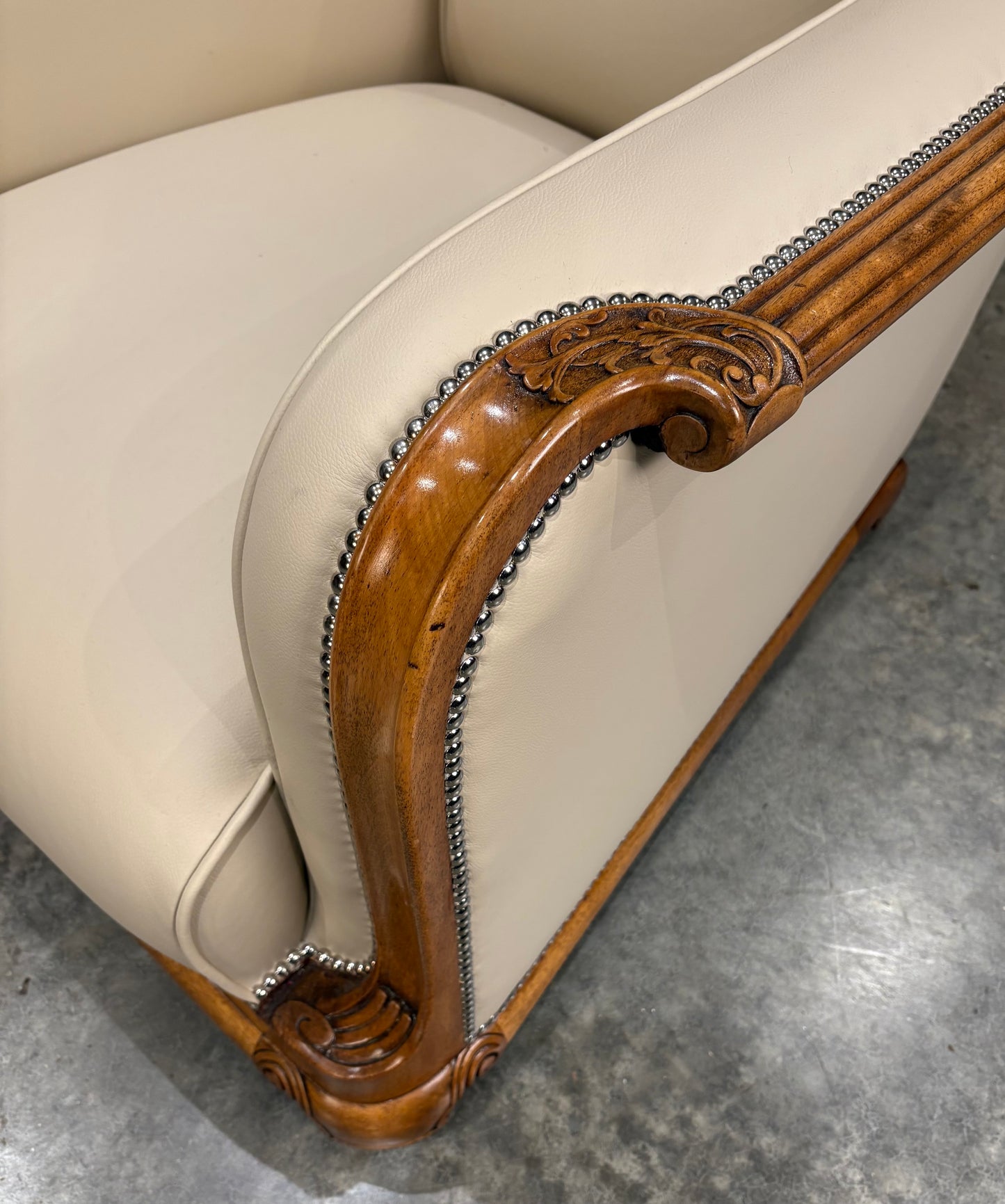 Pair of Art Deco Walnut & Leather Armchairs