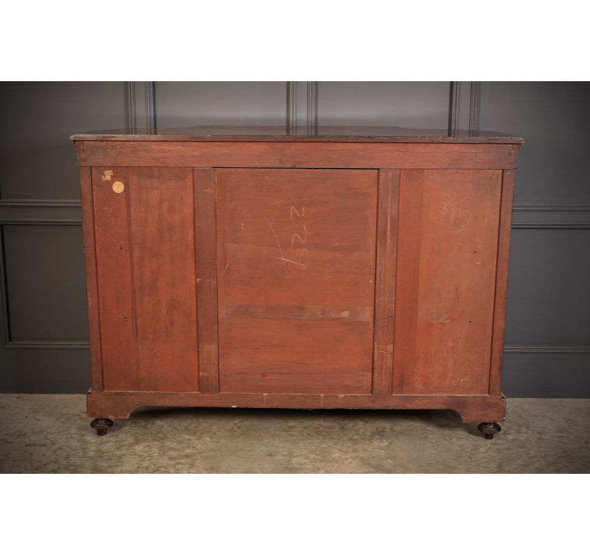 Impressive Burr Walnut Marquetry Inlaid Credenza Cabinet