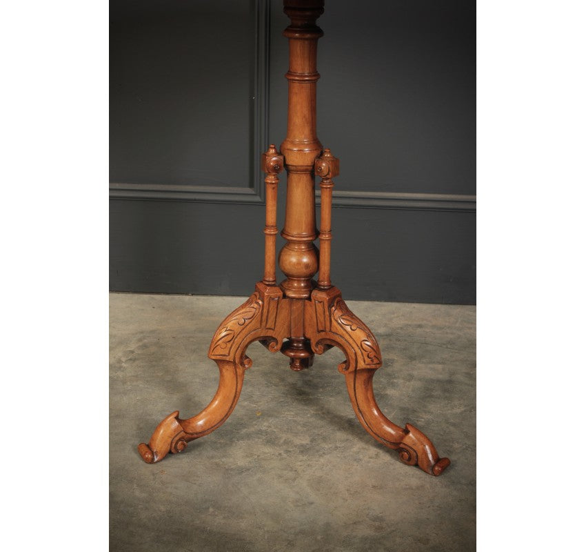 Inlaid Figured Walnut Occasional Wine Table