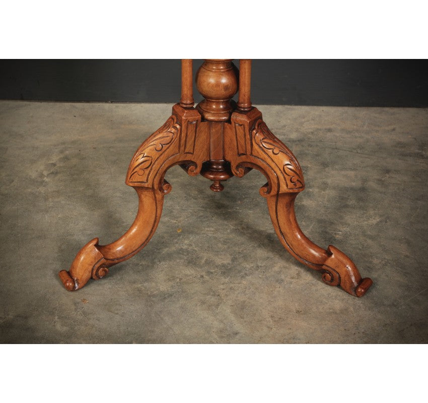 Inlaid Figured Walnut Occasional Wine Table