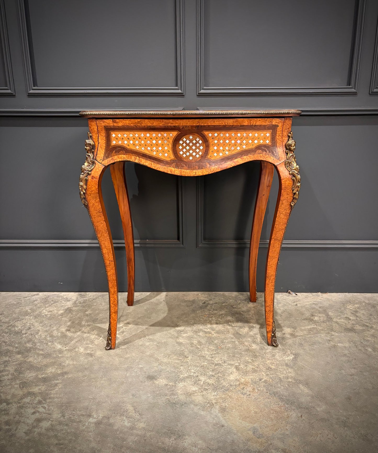 French Ormolu Mounted Side Table