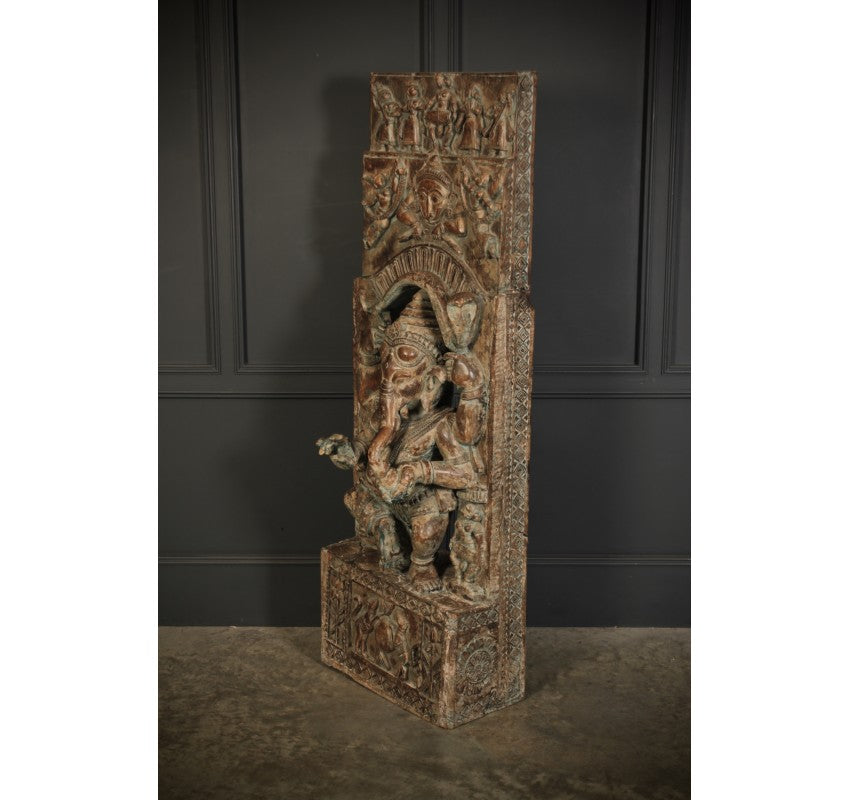 Large Decorative Indian Stained Hardwood Carving