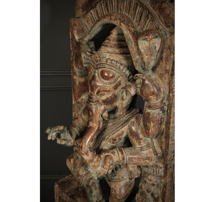 Large Decorative Indian Stained Hardwood Carving
