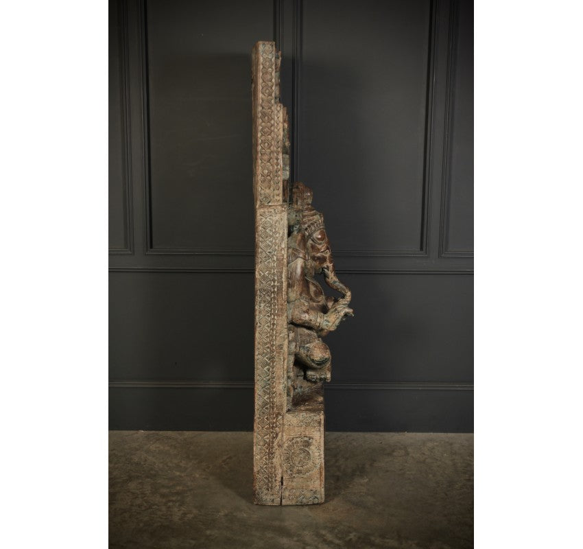 Large Decorative Indian Stained Hardwood Carving