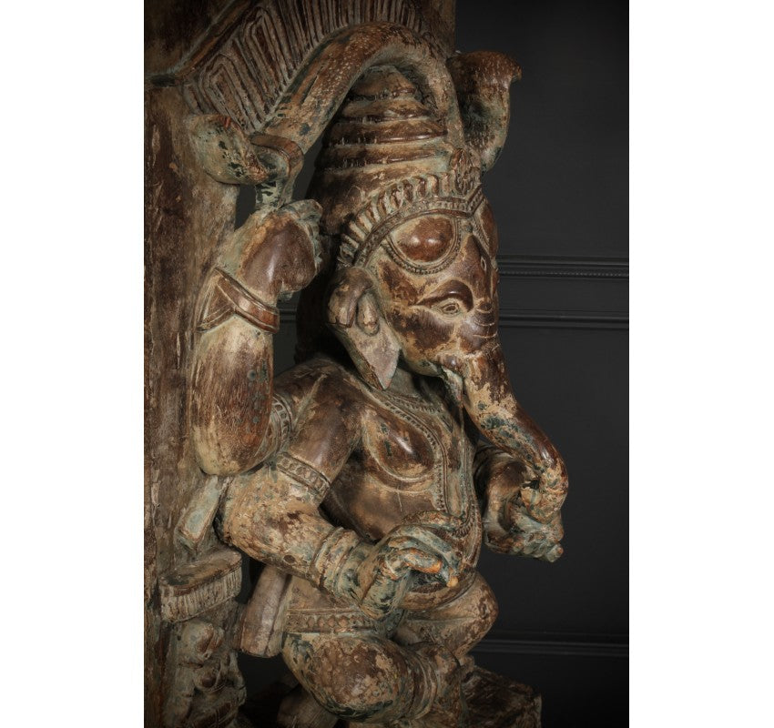 Large Decorative Indian Stained Hardwood Carving